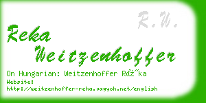 reka weitzenhoffer business card